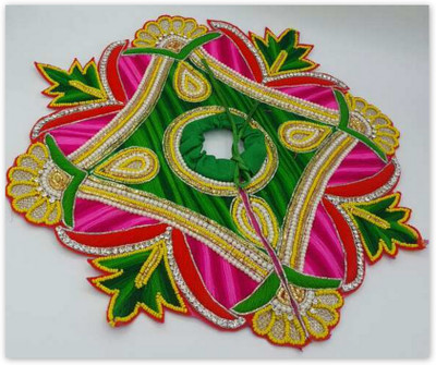 

RINU RAKHI 2 PC TYPE LADDU GOPAL POSHAK Dress(Silk)