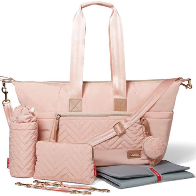 

Skip Hop Suite By Skip Hop Tote-7 piece diaper tote Set Diaper tote(Blush)
