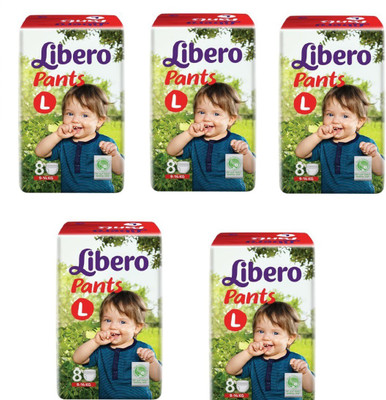 

Libero Libero Diaper Pants Large Size (8 Counts) Pack of 5 - L(40 Pieces)