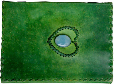 

echoindia A5 Diary(Handicrafts laether diary, Green-1)