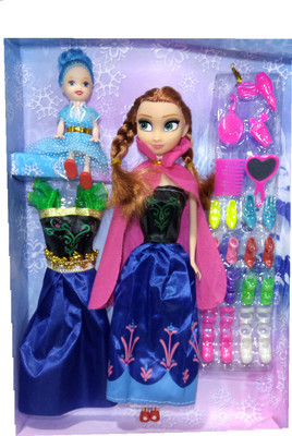 

TALKING GANESHA Princess Fashion Doll with baby doll & accessories for girls (multicolor)(Multicolor)