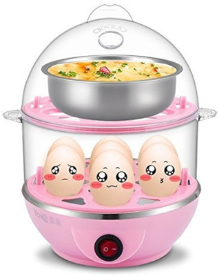 

SAJANI Premium Quality Multi-Function 2 Layer Electric Food and Egg Cooker Boilers & Steamer-Multicolor 1 Egg Cooker(14 Eggs)