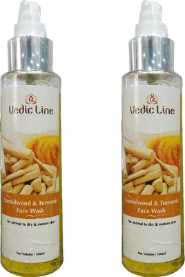Vedic Line Sandalwood & Turmeric Face Wash Pack of 2 Face Wash(100 ml)