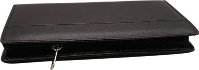 

Essart Faux Leather Check Book Holder(Set Of 1, Black)