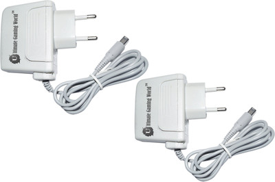 

Ultimate Gaming World Ultimate Gaming World™ Pack of Two Power Supply Adapters/Chargers for DSi/XL/3DS/3DS XL/2DS Consoles (110V to 220V) Gaming Adapter(White, For Wii)