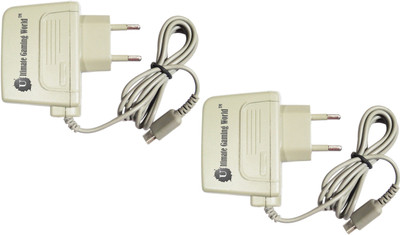 

Ultimate Gaming World Ultimate Gaming World™ Pack of Two Power Supply Adapters for DS Lite Console (220V to 240V World Wide Support) Gaming Adapter(Grey, For Wii)