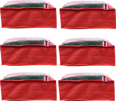 Bulbul saree cover redbow6pc redbow6pc(Red)