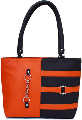 

Rosy Hand-held Bag(Orange, Black), Black;orange