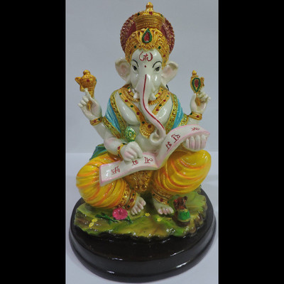 

Anant Gift Gallery Look Hindu God Shri Ganesh statue lord Ganesha Polyresin Home Temple(Height: 25 cm)