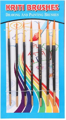 

Dreamy Round Paint Brushes(Set of 7, Black)