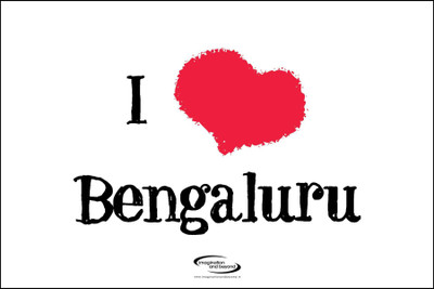 

Aabhaas Wall Poster i-love-bengaluru-ilove-hafbrxjqs Paper Print(12 inch X 18 inch, Rolled)