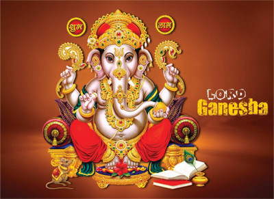 

Akhuratha Wall Poster lord-ganesha-vinyl- Paper Print(12 inch X 18 inch, Rolled)