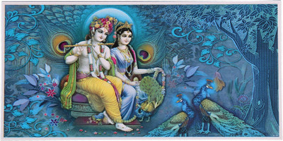 

Akhuratha Wall Poster -textured-art-radha-krishna-fine-print-fuztah Paper Print(12 inch X 18 inch, Rolled)