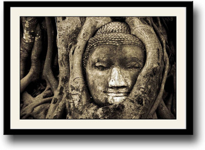 

Aabhaas Wall Poster buddha-statue-inside-tree-roots-asf-dyjnazrpnhah Paper Print(12 inch X 18 inch, Rolled)