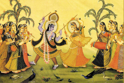 

Aabhaas Wall Poster radha-krishna-dancing- Paper Print(12 inch X 18 inch, Rolled)