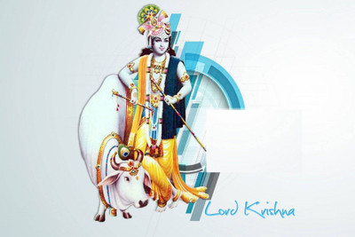 

Akhuratha Wall Poster -lord-krishna- Paper Print(12 inch X 18 inch, Rolled)