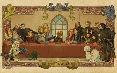 

Aabhaas Wall Poster-Game-of-Thrones-The-Last-Supper Paper Print(12 inch X 18 inch, Rolled)