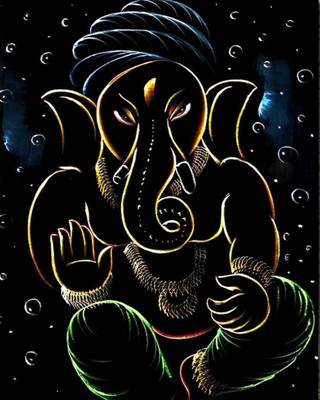 

Akhuratha Wall Poster -ganesha-outline-pc-imadypyzm-ecfu Paper Print(12 inch X 18 inch, Rolled)