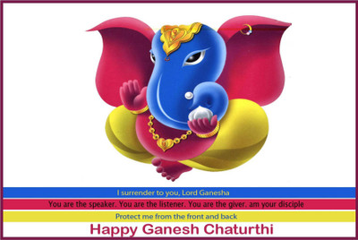Wall Poster -ganpati-happy-ganesh-chaturthi- Paper Print(12 inch X 18 inch, Rolled)
