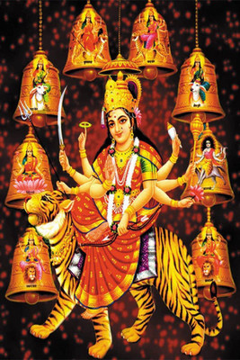 

Akhuratha Wall Poster durga-maa-navratri-bk- Paper Print(12 inch X 18 inch, Rolled)