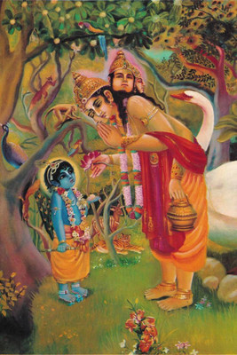 

Aabhaas Wall Poster brahma-offers-obeisances-to-please-sna-bk- Paper Print(18 inch X 12 inch, Rolled)
