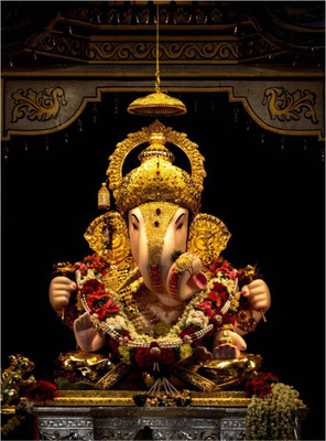 

Akhuratha Wall Poster -lord-ganpati- Paper Print(12 inch X 18 inch, Rolled)