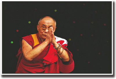 

Akhuratha Wall Poster dalai-lama-in-red-aps- Paper Print(12 inch X 18 inch, Rolled)
