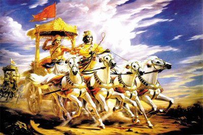 

Wall Poster -krishna-and-arjun-bk- Paper Print(12 inch X 18 inch, Rolled)
