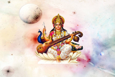 

Wall Poster -maa-laxmi-god-saraswati- Paper Print(12 inch X 18 inch, Rolled)