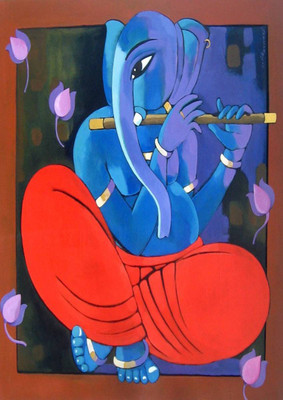 

Aabhaas Wall Poster -religious-blue-ganesha-rxhhpycf Paper Print(12 inch X 18 inch, Rolled)