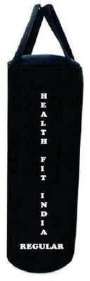 

HEALTH FIT INDIA Regular 1.5 Feet Long, SYNTHETIC Leather Material, Black Color, Unfilled with Hanging Straps Hanging Bag(1.5, 18 kg)