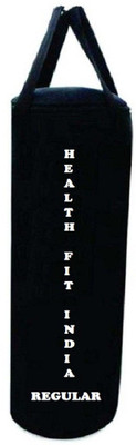 

HEALTH FIT INDIA Regular 5.0 Feet Long, SYNTHETIC Leather Material, Black Color, Unfilled with Hanging Straps Hanging Bag(5.0, 60 kg)