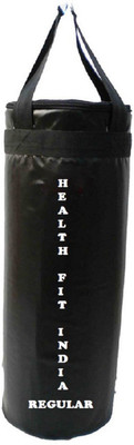 

HEALTH FIT INDIA Regular 4.5 Feet Long, SRF- STANDARD Material, Black Color, Unfilled with Hanging Straps Hanging Bag(4.5, 54 kg)