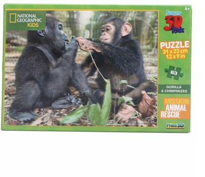 

Prime 3D Chimpanzee & Gorilla 63 Pcs 3D Puzzle(63 Pieces)