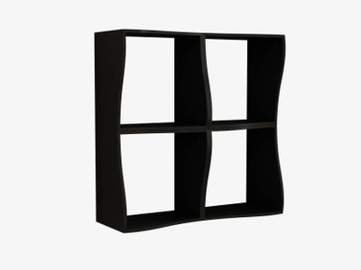 

Qesyas Wave design wooden wall shelf MDF Wall Shelf(Number of Shelves - 1, Black)