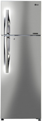 LG 284 L Frost Free Double Door 3 Star Refrigerator(Shiny Steel, GL-C302RPZU) available at flipkart for Rs.27799