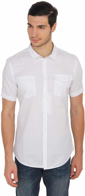 Calvin Klein Men Solid Casual White Shirt available at flipkart for Rs.1399