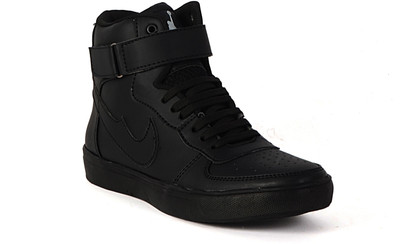 

EVLON BLACK ANKLE CANVAS SHOES Casuals For Men(Black