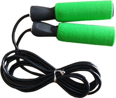 

Woody Foam Handle Green Ball Bearing Skipping Rope(Green, Length: 274 cm), Black;green