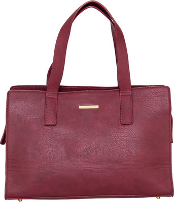 Navshi Women Casual Maroon PU Hand-held Bag