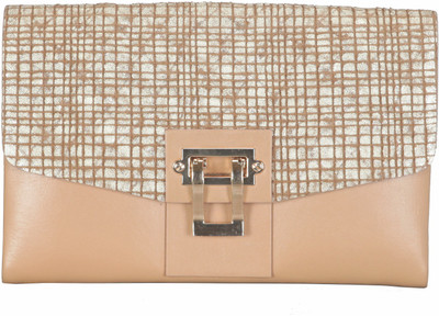 ADAMIS Women Evening/Party Beige Genuine Leather Sling Bag