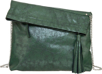 

Navshi Women Casual Green Genuine Leather Sling Bag