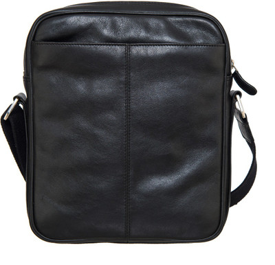 

Navshi Men & Women Casual Black Genuine Leather Sling Bag
