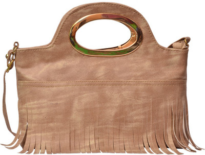 

Jayteen Women Casual Beige PU Satchel