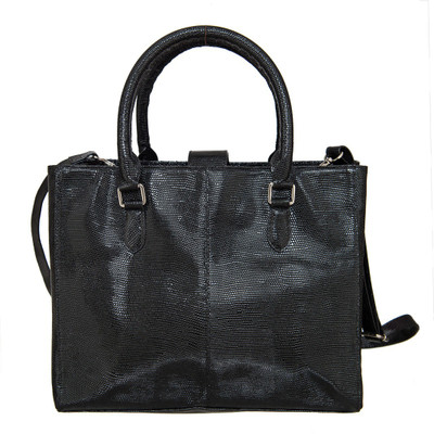 

Navshi Women Casual Black Genuine Leather Hand-held Bag