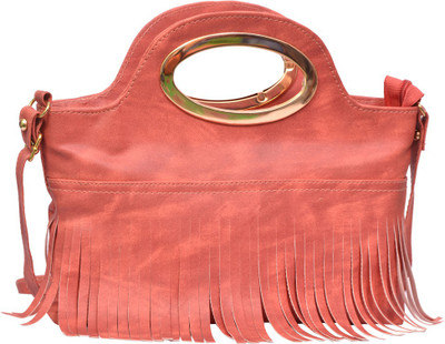 

Jayteen Women Casual Pink PU Satchel