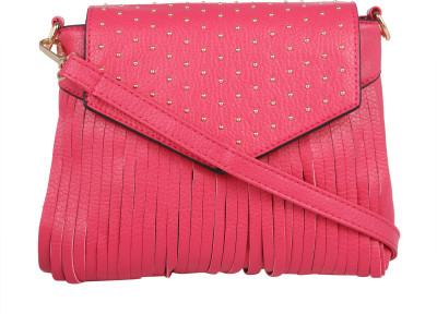 

Fur Jaden Women Casual Pink PU Sling Bag