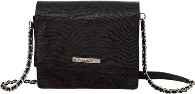

Navshi Women Evening/Party Black Genuine Leather Sling Bag