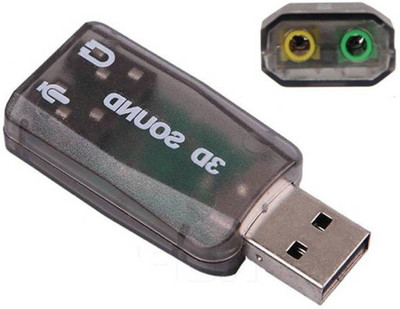 

Technuv 3D SOUND Virtual 5.1 Stereo & Mic Sound Card USB Adapter(Black)
