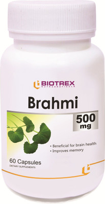 

Biotrex Nutraceuticals Brahmi - 500mg (60 Capsules)(500 mg)